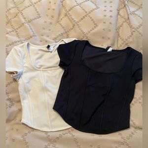 H&M corset style cropped t shirt bundle